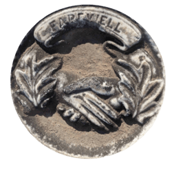 Farewell and Clasped (Shaking) Hands Gravestone Symbol