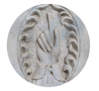 Pointing Up with Oval Flourish Image