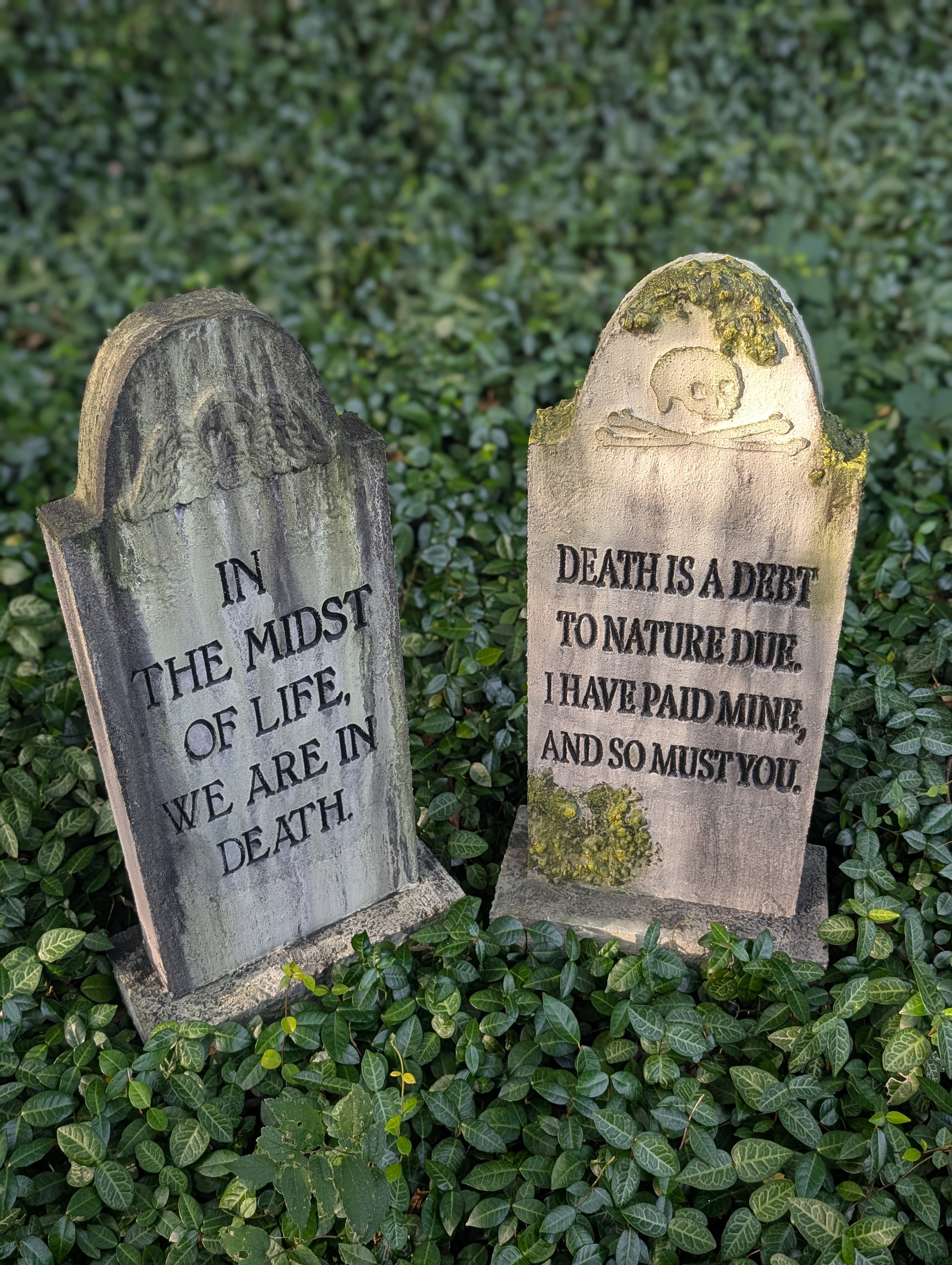 Memento Mori Gravestone Package of 2