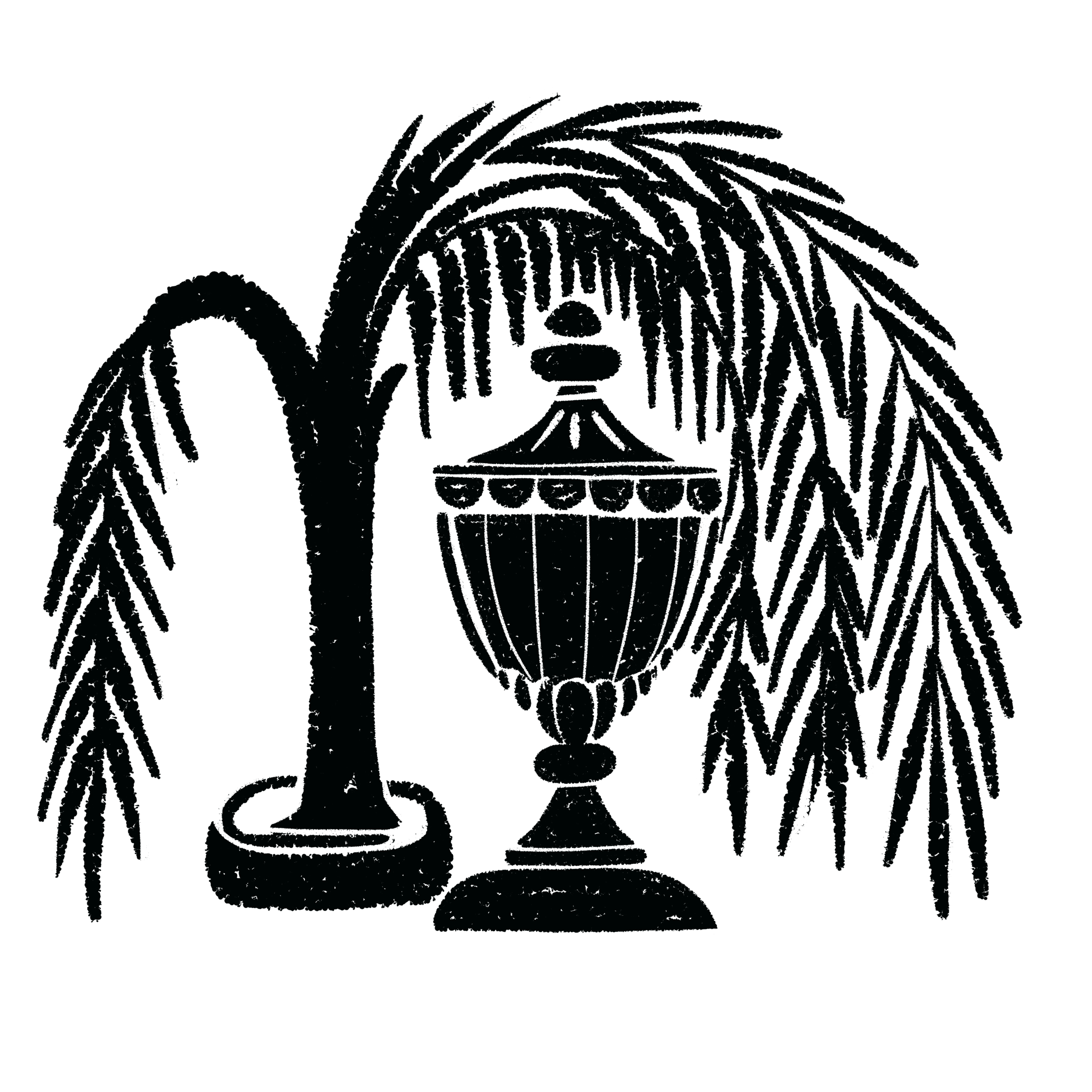 18th Century Willow and Urn Gravestone Symbol
