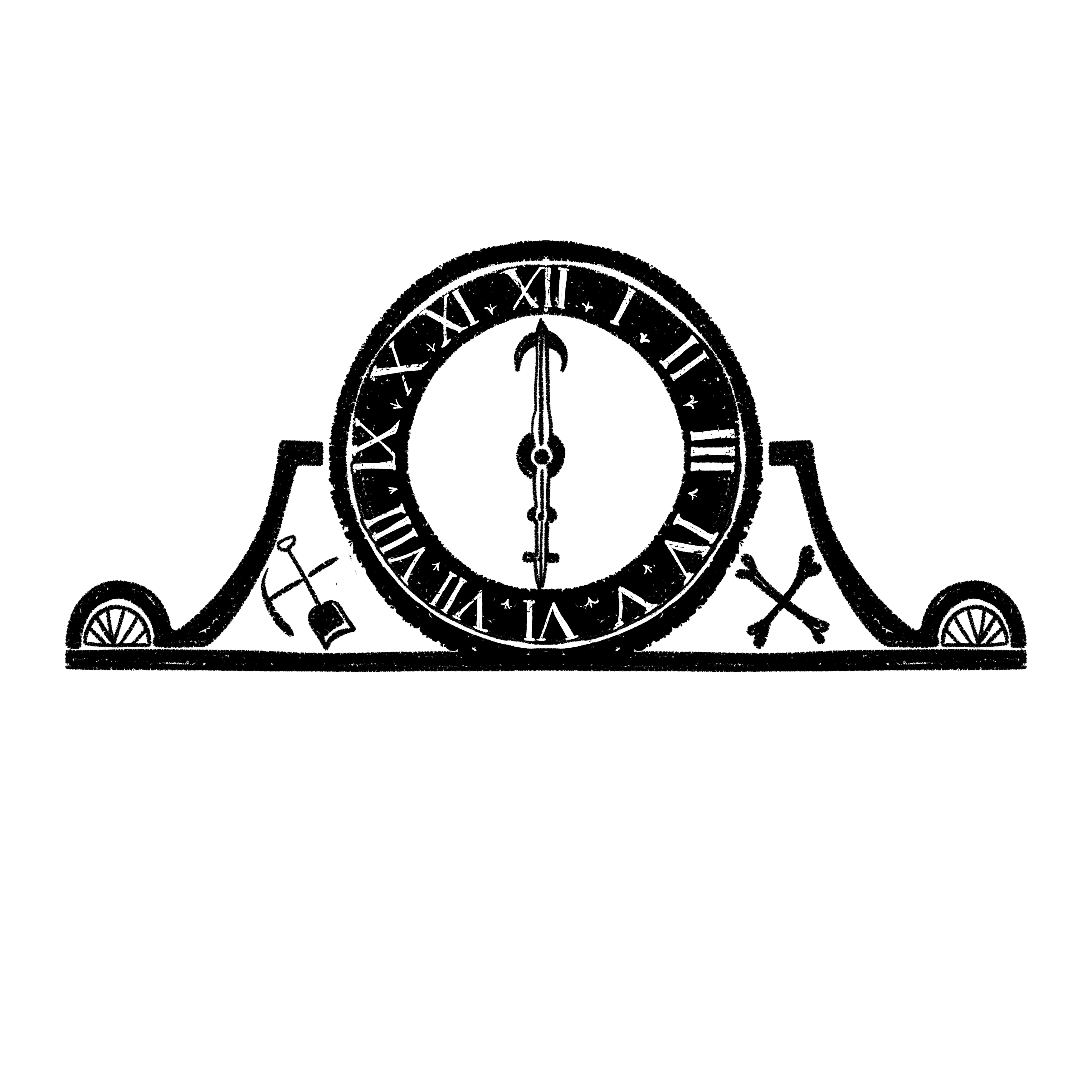 Clock Memento Mori Gravestone Symbol