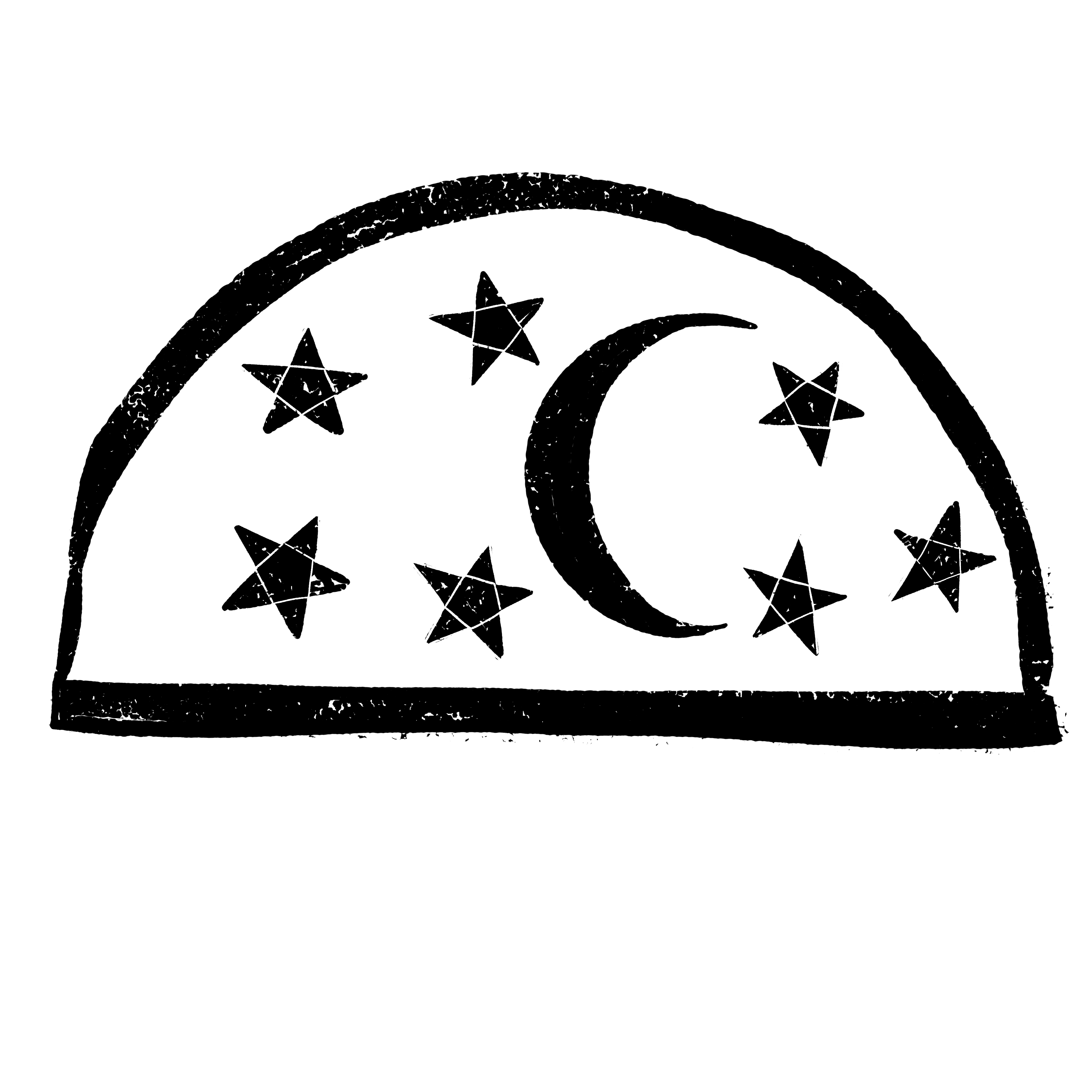Moons and Stars Gravestone Symbol