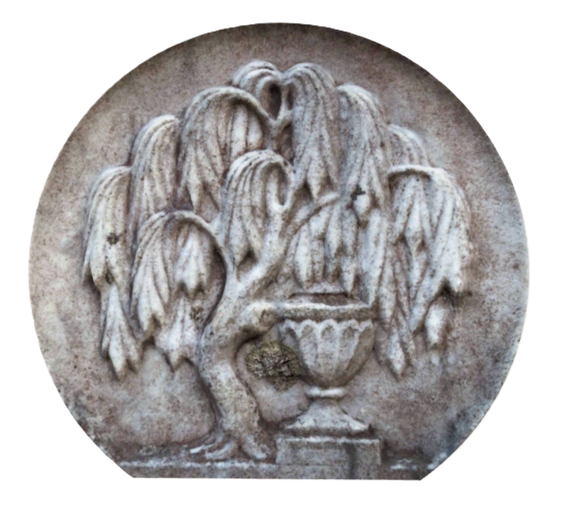 19th Century Willow and Urn Gravestone Symbol