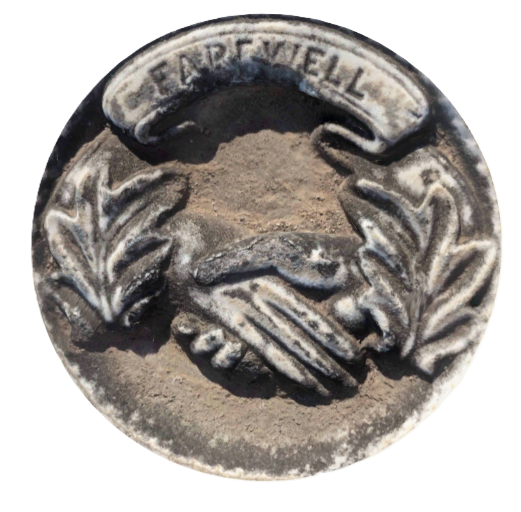 Farewell and Clasped (Shaking) Hands Gravestone Symbol