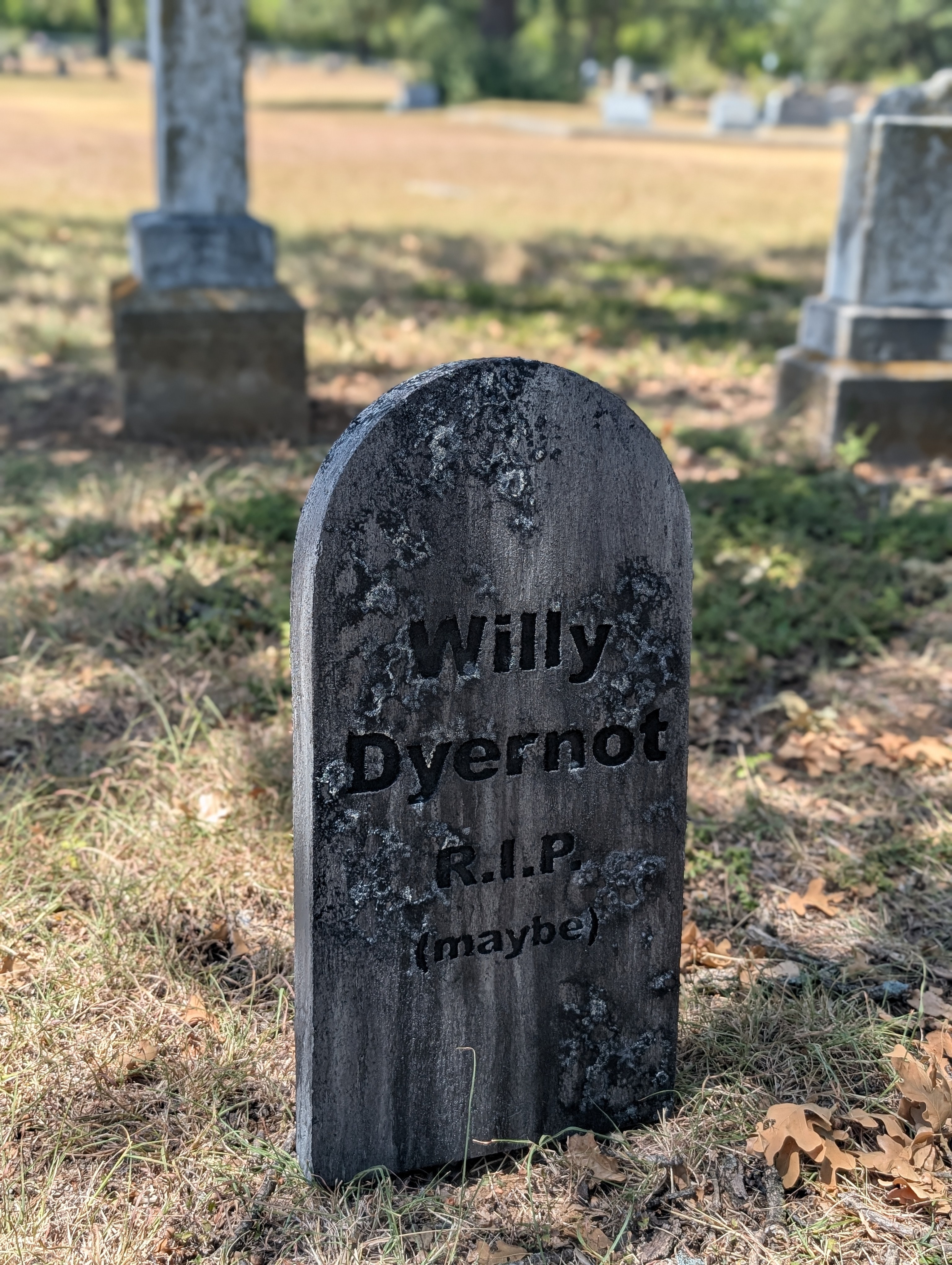 Custom engraved Halloween gravestone