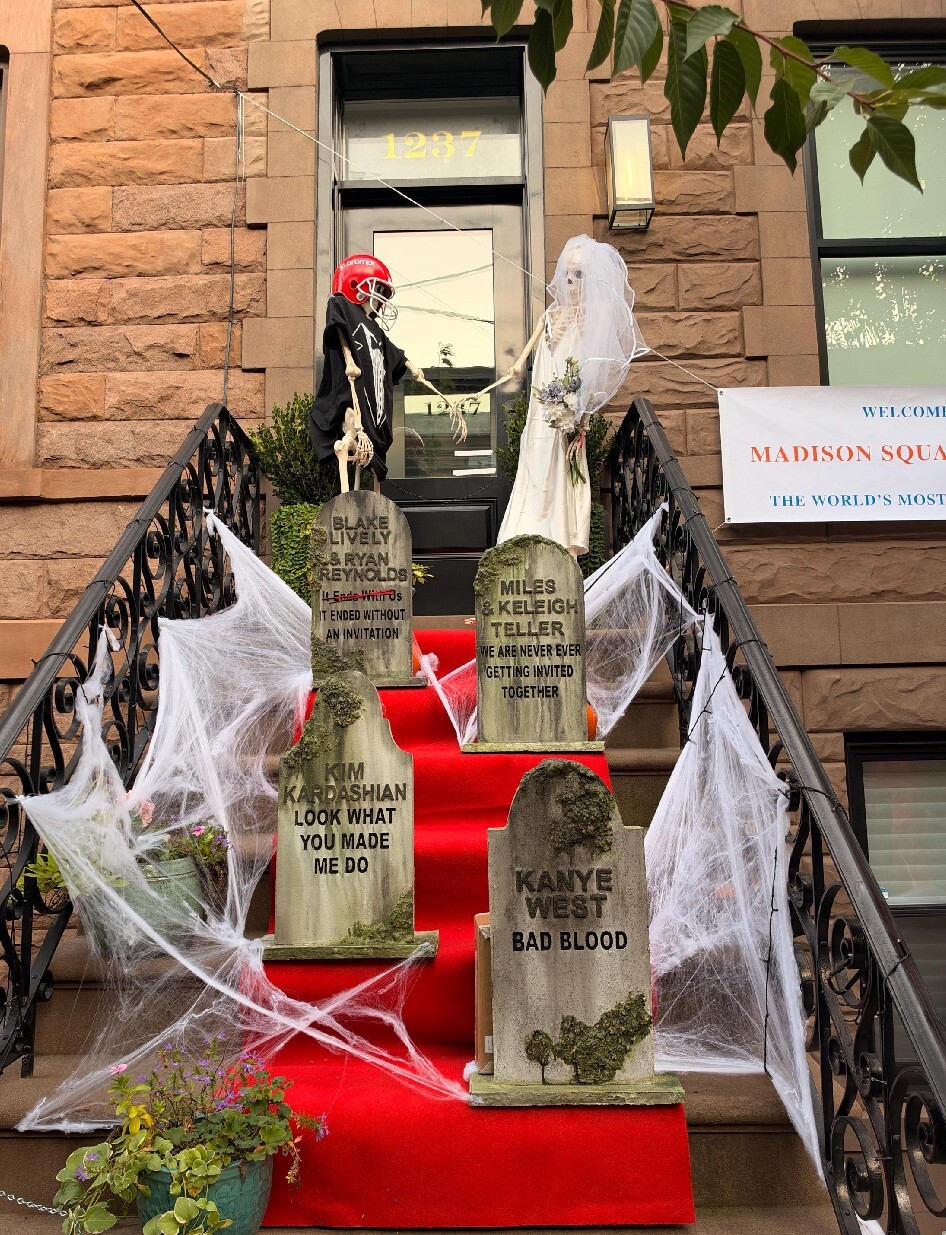 Taylor Swift wedding gravestone display